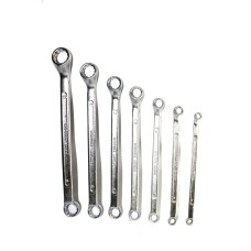 Taparia Ring Spanner Full Set Open Double Ended Chrome Plated